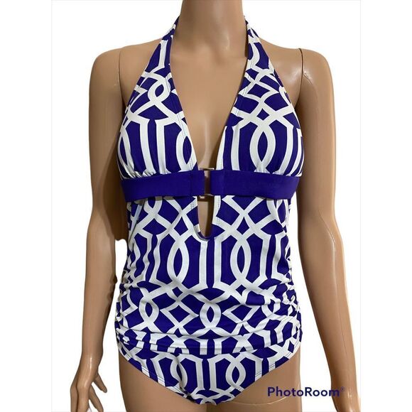 90s Liz Claiborne High Rise Swimsuit 10 - Picture 1 of 10